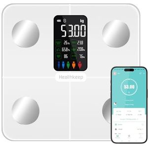 Healthkeep - Digitale Personenweegschaal - Zwart - Lichaamsvetanalyse