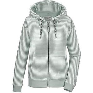 G.I.G.A. DX Dames Sweatjack met capuchon GS 42 WMN SWT JCKT GOTS, foggy ocean, 34, 41168-000