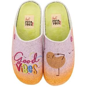 HOT POTATOES baldoyle pantoffels voor dames, Grijs, 38 EU