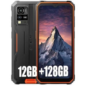Blackview BV4800 Pro 12Go+128Go Telephone Portable Incassable 2024, Android 14 Téléphone Débloqué, 5180mAh, 13MP+5MP, 6.56"" HD+ Smartphone Incassable Etanche, Dual 4G LTE,GPS,NFC,OTG,FM, Orange