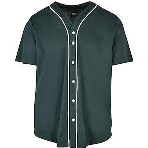 Urban Classics Baseball Mesh Jersey T-shirt voor heren, Bottlegreen/wit, XL