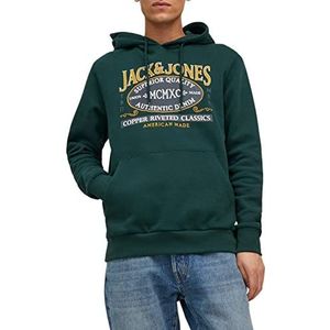 Jack&Jones Jjnewdenim Sweatshirt met capuchon voor heren, Pine Grove, L