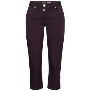 CECIL 3/4 Papertouch broek, aubergine rood, 29W x 22L