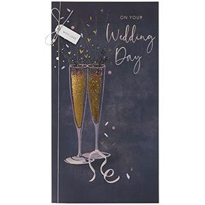 UK Greetings Trouwkaart voor hem/haar/vriend - Champagne Design