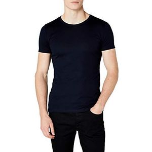 Trigema Heren T-shirt van katoen/elastaan, navy, M