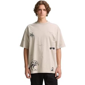 TOM TAILOR Denim T-shirt voor heren, 11754 - Light Dove Grijs, XXL