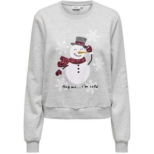 Only da Xmas L/S O-Neck Box SWT, lichtgrijs gem., XL