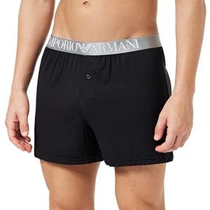 Emporio Armani Heren Men's Soft Modal Boxer Shorts, zwart, XL