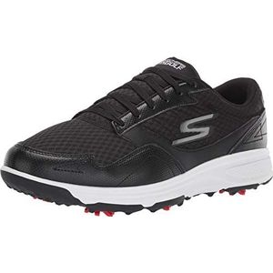 Skechers Go Golf Heren Torque Sport Fairway Relaxed Fit Spiked Golfschoen, Zwart/Wit, 45 EU