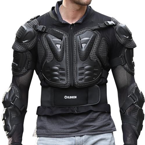 WILDKEN - Motorcycle Protection Jacket - Motorjassen - Zwart - Antibotsingsfunctie, Ademend, Lichtgewicht