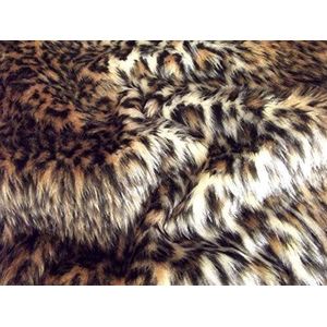 Animal Fun Faux Fur Stof Materiaal - Baby Leopard, 1Mtr - 150cmx100cm