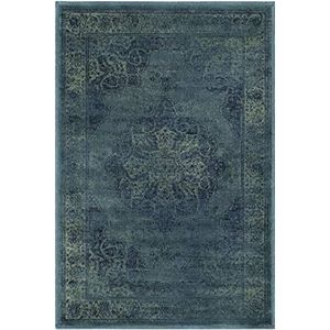 Safavieh Vintage geïnspireerd tapijt, VTG158, geweven zachte viscose vezel, blauw / meerkleurig, 90 x 150 cm