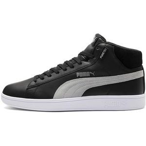 PUMA Smash V2 Mid Puretex Hi-Top Sneakers voor heren, Black PUMA Black Quarry PUMA White 01, 42.5 EU