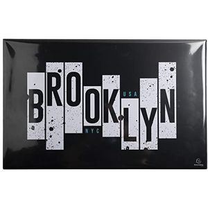 Exacompta - Ref. 29793E - 1 Gevoerde harde kartonnen bureauonderlegger - PVC voor- en achterkant voor dagelijks gebruik - afmetingen 37,5 x 57,5 cm - Brooklyn visual - plat geleverd