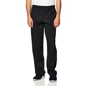 GILDAN Heren joggingbroek met open bodem en zakken broek, Zwart, M