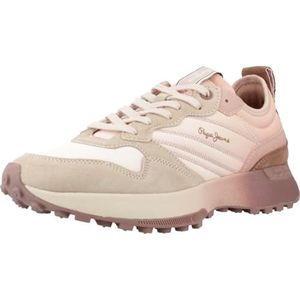 Pepe Jeans Lucky Flag Sneaker voor dames, Roze Naakt Roze, 42 EU