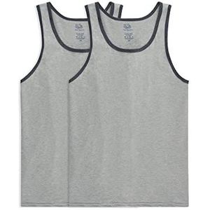 Fruit of the Loom Heren Eversoft katoenen T-shirts en tanktops (S-4xl) shirt, tank-2 Pack-grijs Heather, XL, Tank - 2 Pack - Grijs Heather, XL