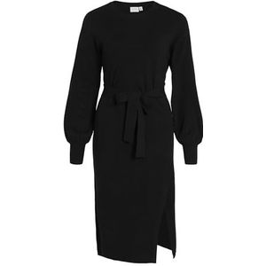 VILA - RICKY - Gebreide Jurk - Zwart