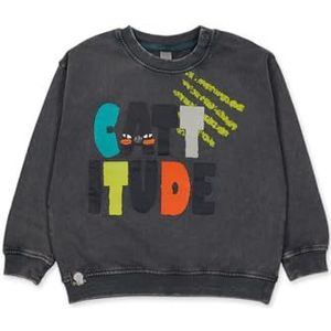 Tuc Tuc Sweatshirt van pluche voor kinderen, grijs, collectie Cattitude, Grijs, 6 meses
