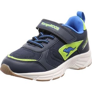 KangaROOS K-NI Chino Ev indoor gymschoen voor jongens, Dk Navy Lime, 35 EU