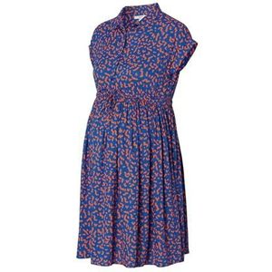 ESPRIT Maternity Dress Woven Nursing Short Sleeve Allover Print, Electric Blue - 441, S