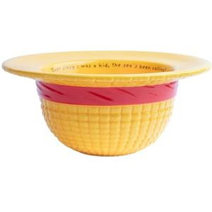 Grupo Erik Bowl One Piece, Straw Hat - Grote kom van keramiek - Grote ServeerKom - 500 ml - 20,2 x 8,7 x 20,2 cm