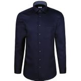 Seidensticker - Businessoverhemd - Donkerblauw - Regular 1/1 Kentkraag - Effen