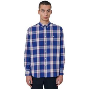 Seidensticker Casual overhemd voor heren, regular lange mouwen, button-down-kraag, blauw, M