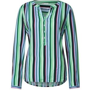 Street One Dames A343722 lange mouwen blouse, Dark Brisk Green, 36, Dark Brisk Green, 36