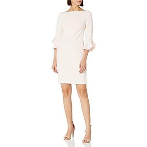 Karl Lagerfeld Paris Women's Tulip Sleeve Crepe Dress, Petal Pink, 6