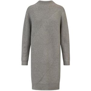 Apart oversized gebreide jurk in rechte vorm, gemengd grijs, 34