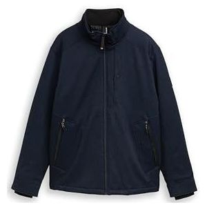 TOM TAILOR Heren 1047207 jas, 13160-Knitted Navy Melange, L, 13160 - Knitted Navy Melange, L