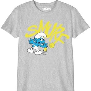 Les Schtroumpfs BOSMURFTS014 T-shirt, grijs melange, 8 jaar, Grijs Melange, 8 Jaren