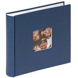 walther design fotoalbum blauw 200 foto's 10 x 15 cm Memoboek met omslaguitsparing, Fun ME-110-L