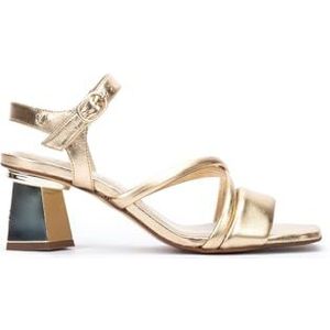 MARTINELLI Damessandalen met hak van leer, model Carmine, goudkleurig, 42 EU