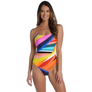 La Blanca Badpak voor dames, bandeau uit één stuk, multi//zonsgezicht, 20, Multi//Zonnescherm, 44 NL