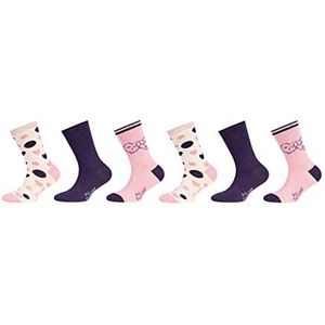 s.Oliver S20712000 - Junior Originals Girls motif sokken 6p, maat 27/30, kleur polignac, polignac, 27