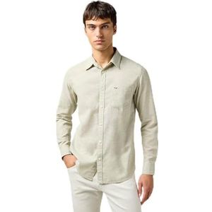 Wrangler - Overhemd - Katoen en Linnen - Met Lange Mouwen