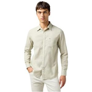 Wrangler - Overhemd - Katoen en Linnen - Met Lange Mouwen