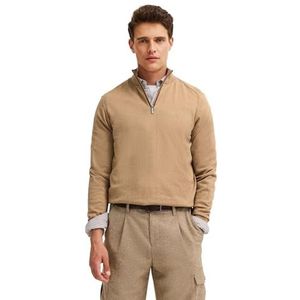 bugatti Herentrui, troyer, opstaande kraag, kasjmier-aandeel, regular fit, 40-beige, XL