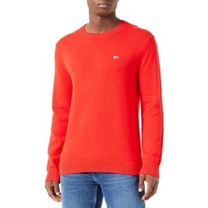 Tommy Jeans Heren TJM Slim Essntls C-hals trui Truien, Diepe Crimson, M