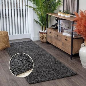 Surya Home Shaggy Tapijt - Moderne lopertapijten voor woonkamer, eetkamer, zachte shaggy tapijten voor slaapkamer - abstract pluizig tapijt, onderhoudsvriendelijke pluche stapel - grote tapijtlopers