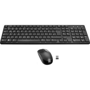 Speedlink SIGNIUM Deskset - USB Draadloos Toetsenbord en Muis set, Duits QWERTZ Indeling, werkt op batterijen, USB-ontvanger, multifunctionele toetsen, 1200 dpi sensor, zwart