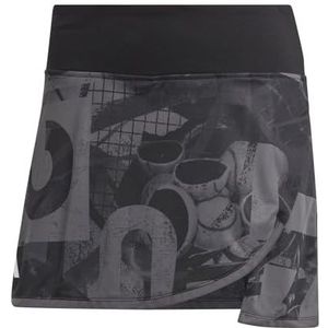 adidas Dames Club Tennis Graphic Skirt, grey five/black/carbon, XL
