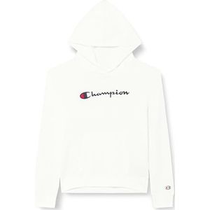 Champion Legacy Icons G-Ultralight Spring Terry Sweatshirt met capuchon voor meisjes en meisjes, Wit, 15-16 jaar