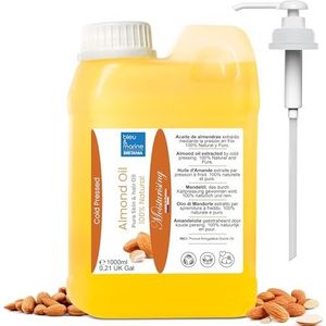 Bleu & Marine - Huile d'Amande Douce - 1000 ml - Pure Pressée à Koud