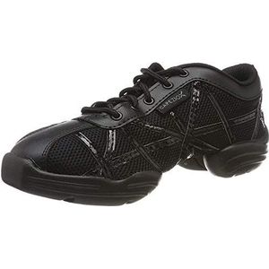 Capezio Dames Capezio geweven sneaker Mary Jane lage schoenen, zwart en zwart, 38.5 EU