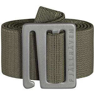 Fjallraven Abisko Midsummer riem voor mannen en vrouwen - zilveren gesp detailing, viscose constructie en geïmporteerde licht olijf one size one size