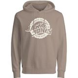 Jack & Jones Premium Sweatshirt 'JPRBLUBARON'  taupe / natuurwit