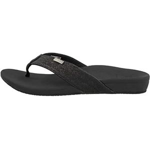 Reef Ortho lente sandalen voor dames, Zwart/Zwart Glitter, 43 EU